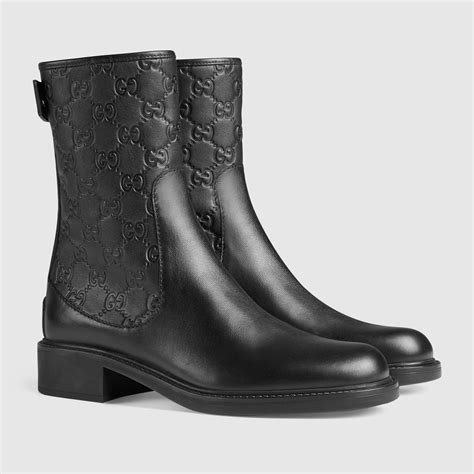 gucci leather ankle boot brown men|gucci jordaan leather ankle boots.